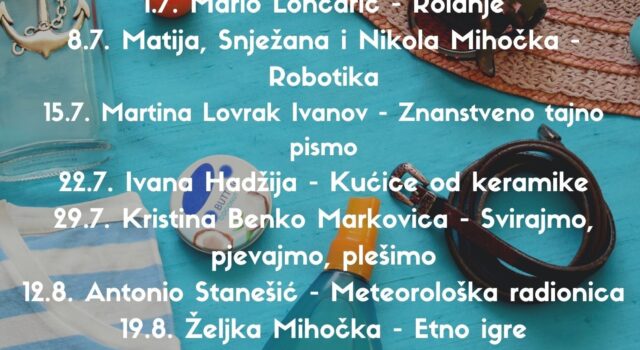 Ljeto u knjižnici – najava radionica