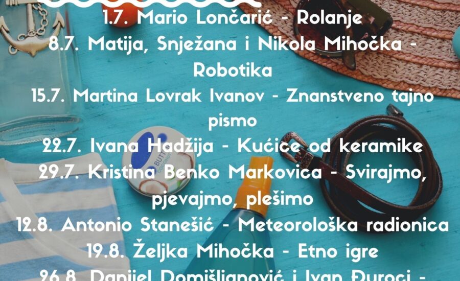 Ljeto u knjižnici – najava radionica