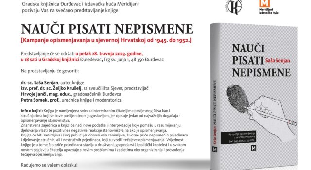 Predstavljanje knjige NAUČI PISATI NEPISMENE autora Saše Senjana