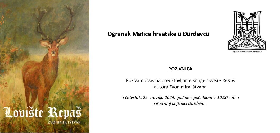 Predstavljanje knjige “Lovište Repaš” autora Zvonimira Ištvana