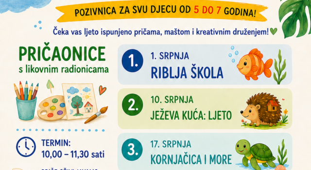 Zabavne i kreativne radionice u sklopu Ljeta u knjižnici